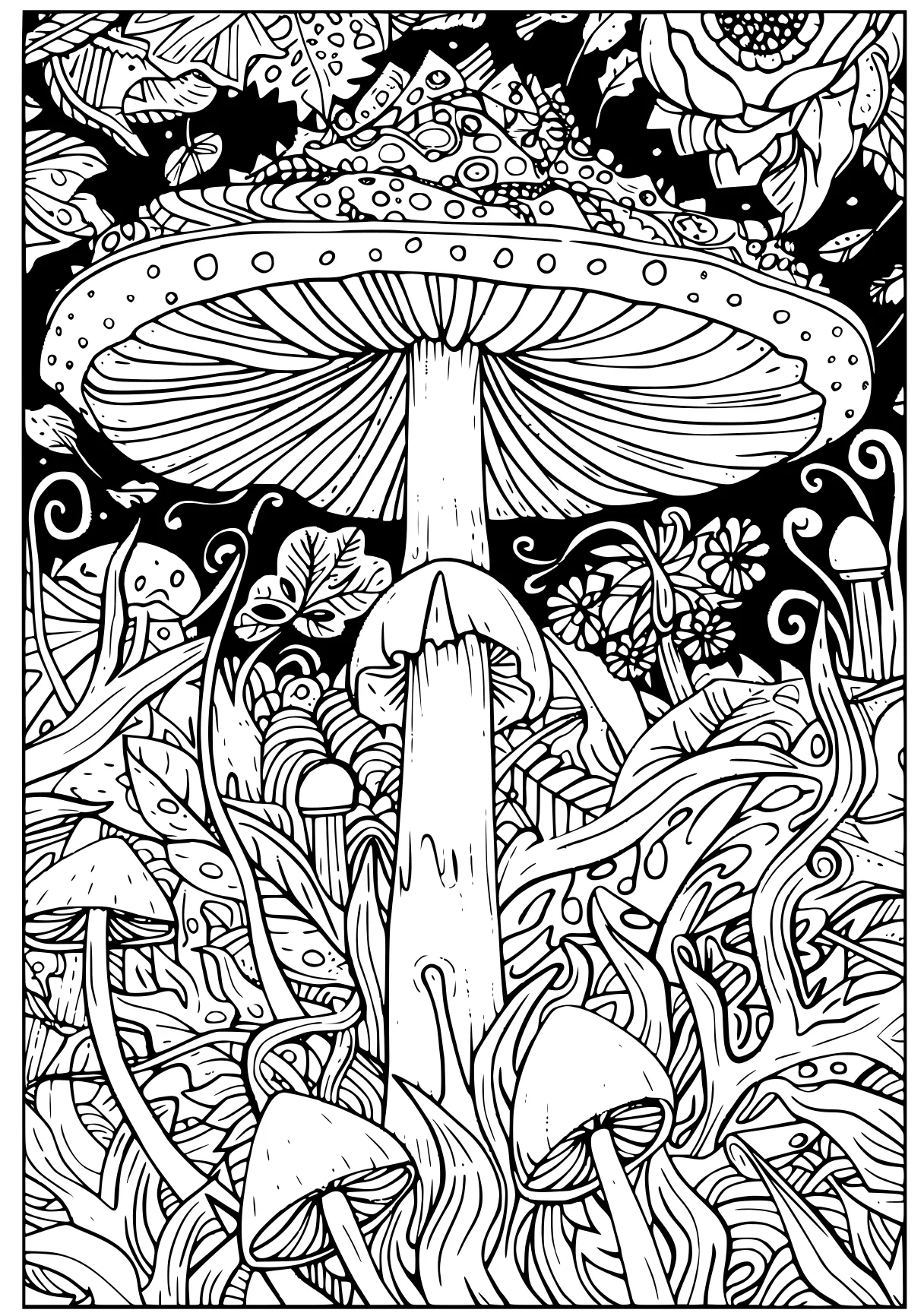 trippy coloring pages for adults mushroom, colouring, acorn, free page downloads