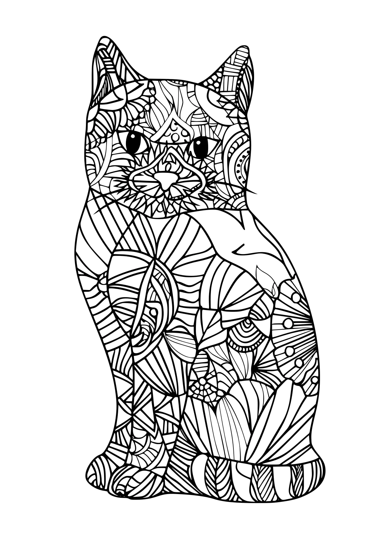 printable color by number for adults zentangle, owl, koala, free coloring page downloads