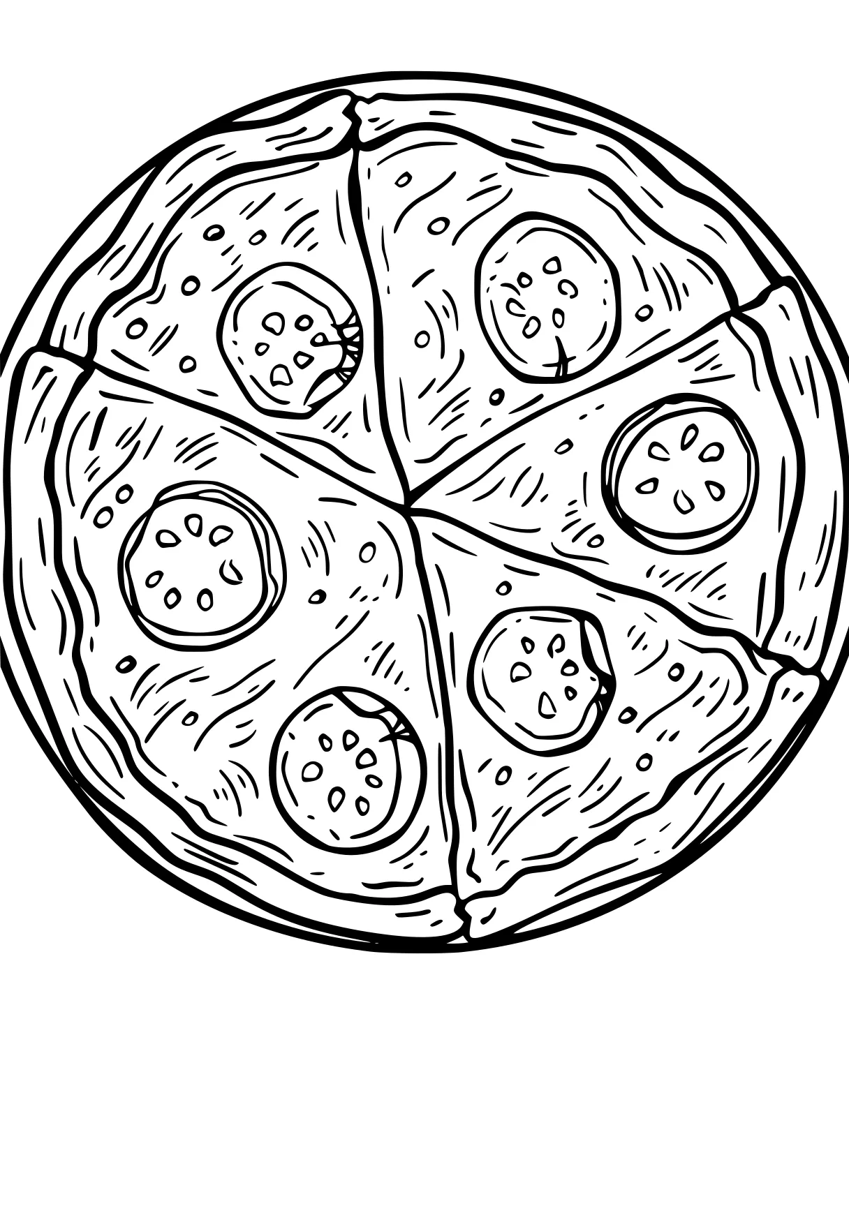 pizza coloring page dot, mandalas, pizza, ball, egg, free downloads