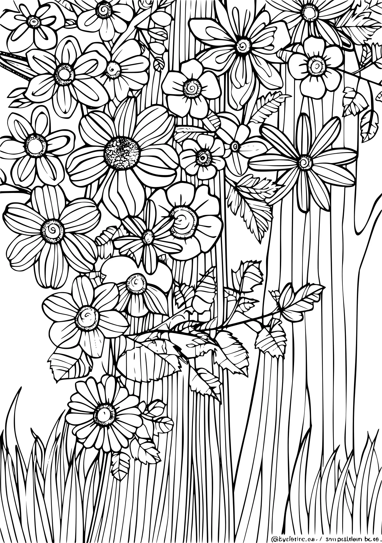 nature coloring pages, flowers, zentangle, flower, free page downloads