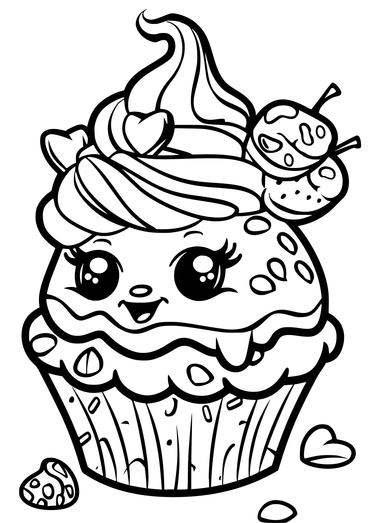 shopkins color pages cupcake, cinnamoroll, shortcake, shopkins, illustrator, free coloring page downloads