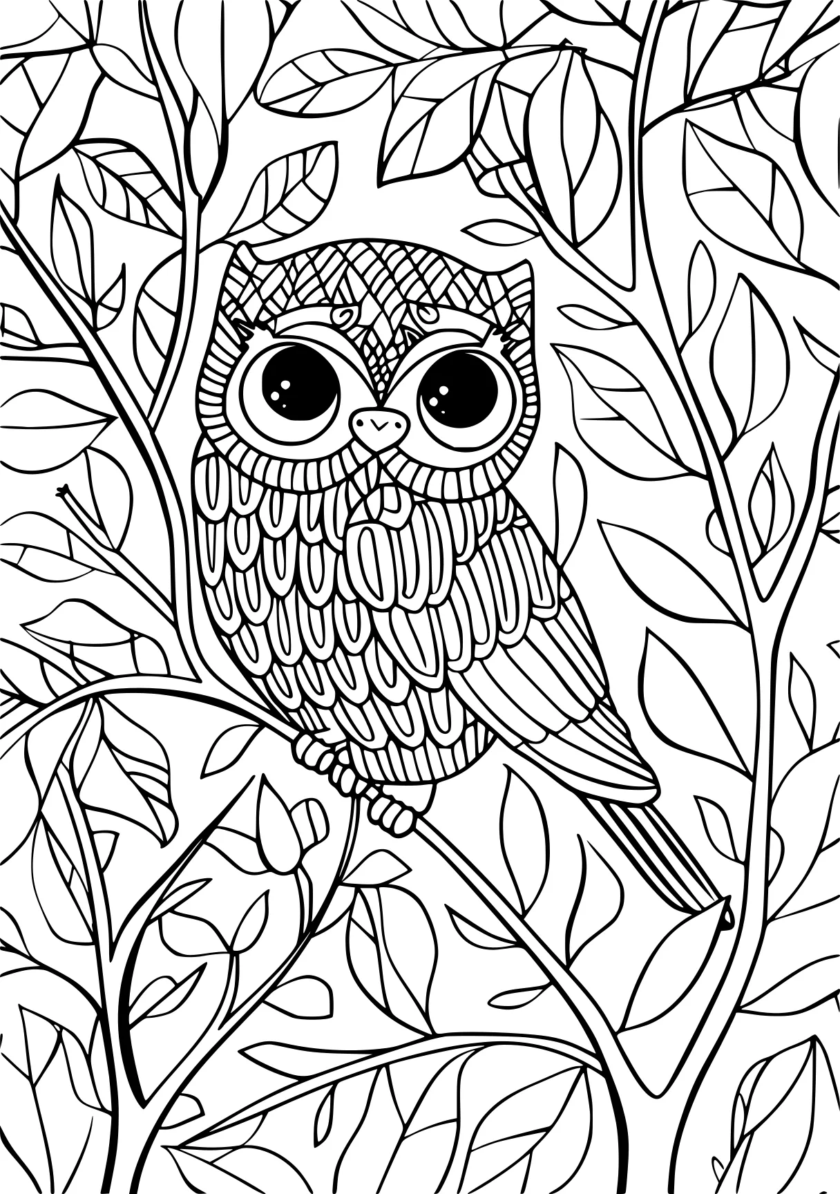 free coloring sheets owl, colouring, zentangle, page downloads