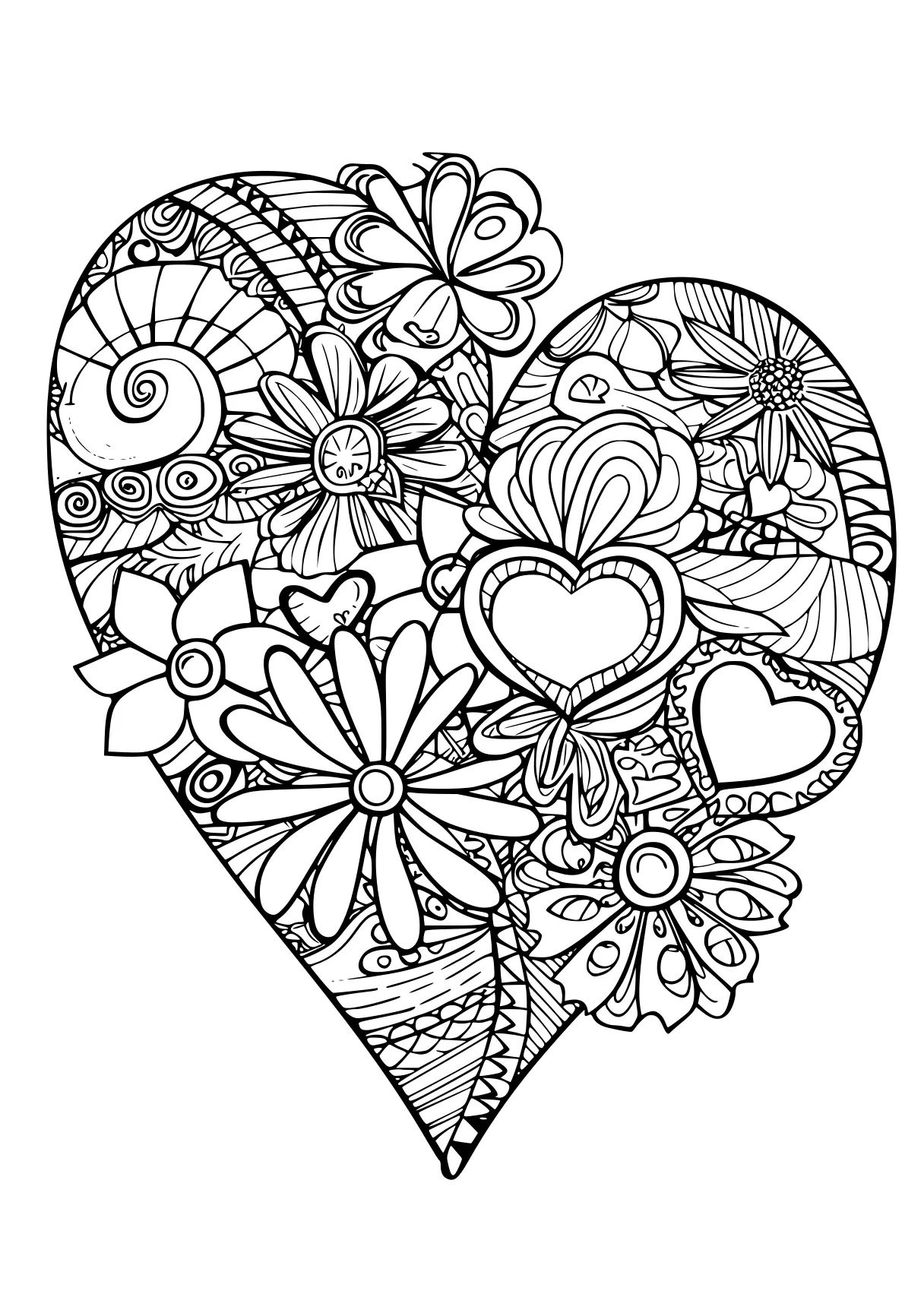 crayola coloring sheets, zentangle, heart, printables, free page downloads