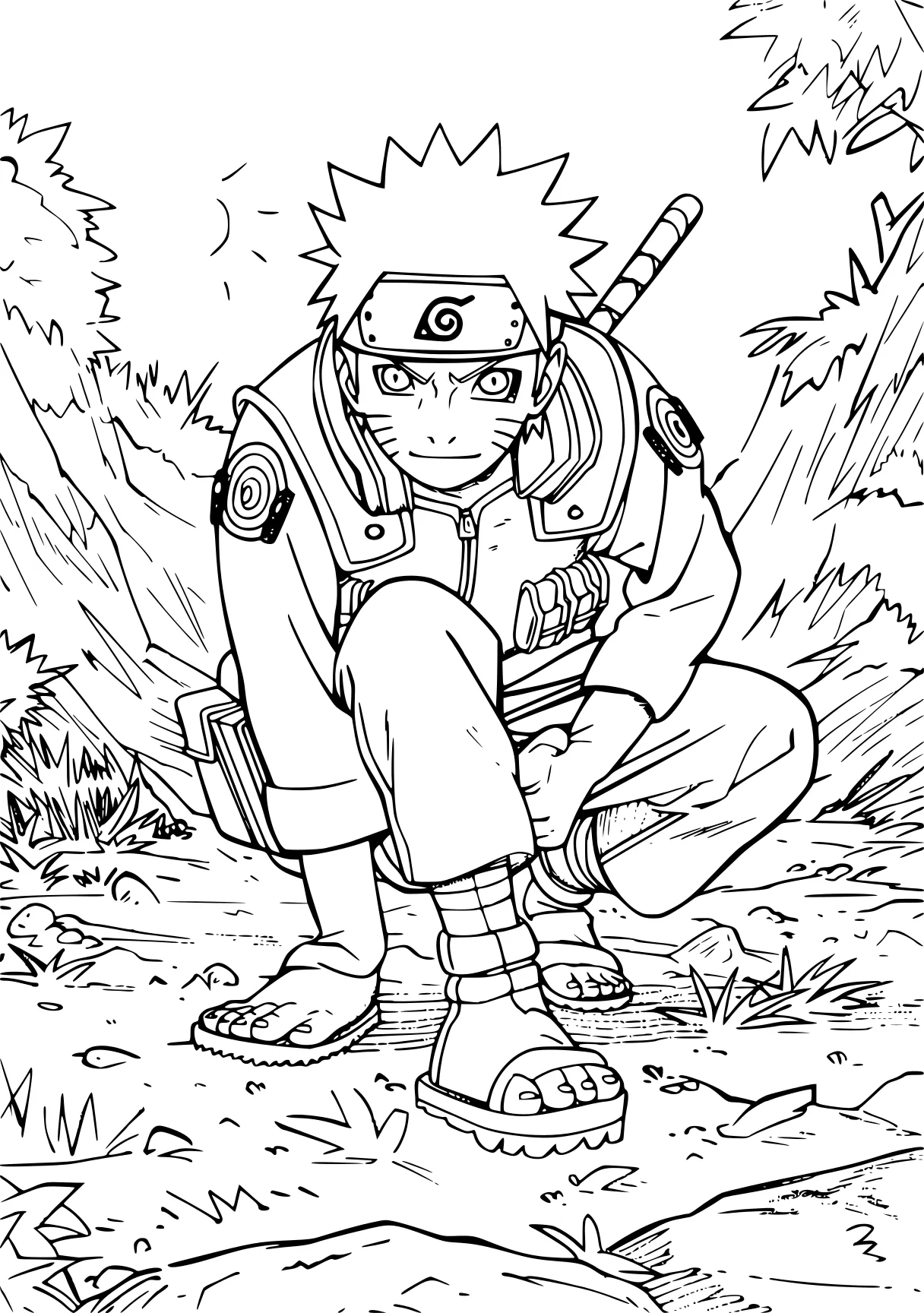 naruto coloring pictures naruto, kakashi, ranger, chainsaw, tanjiro, free page downloads