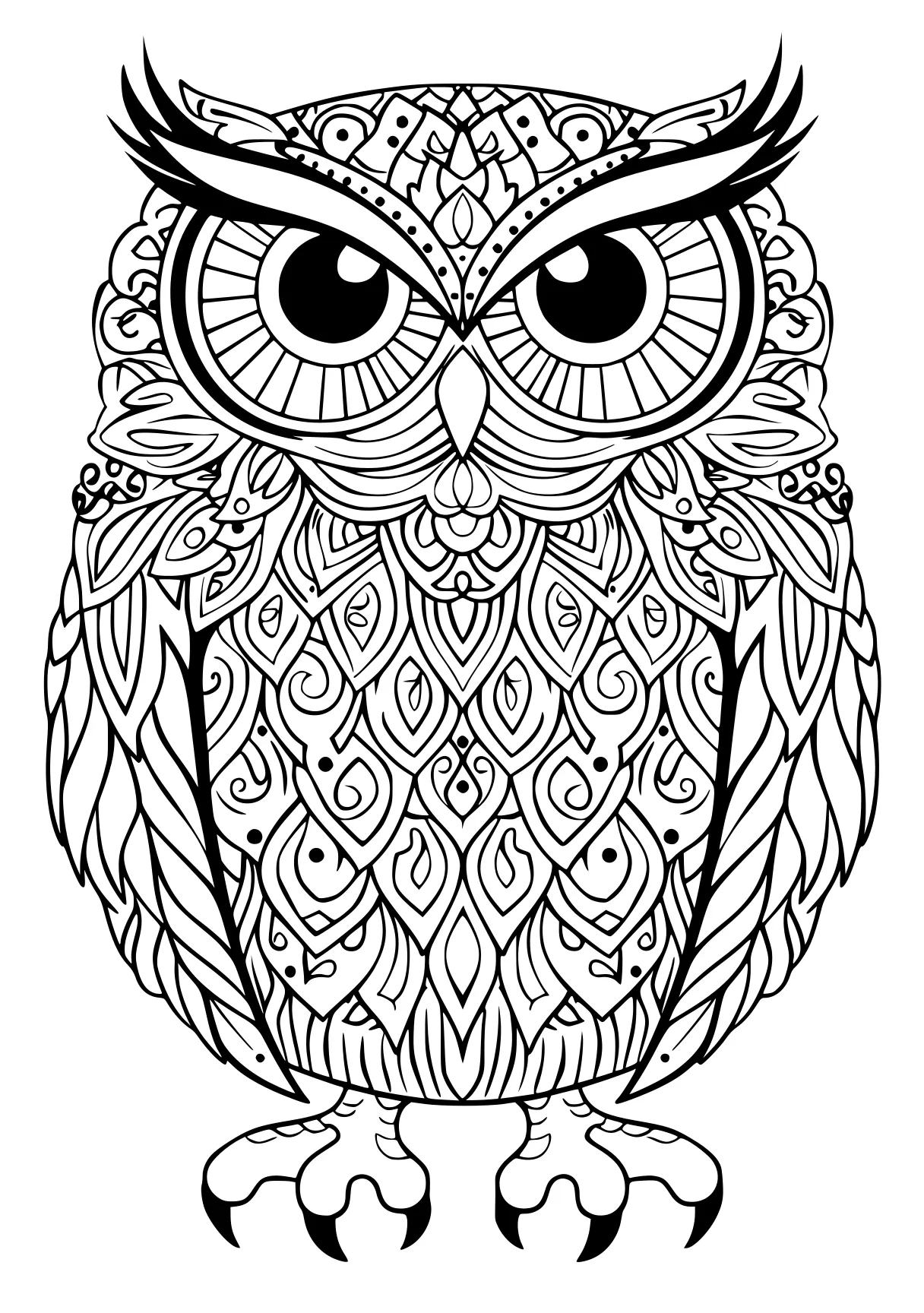 owl coloring pages owl, illustrator, zentangle, free page downloads