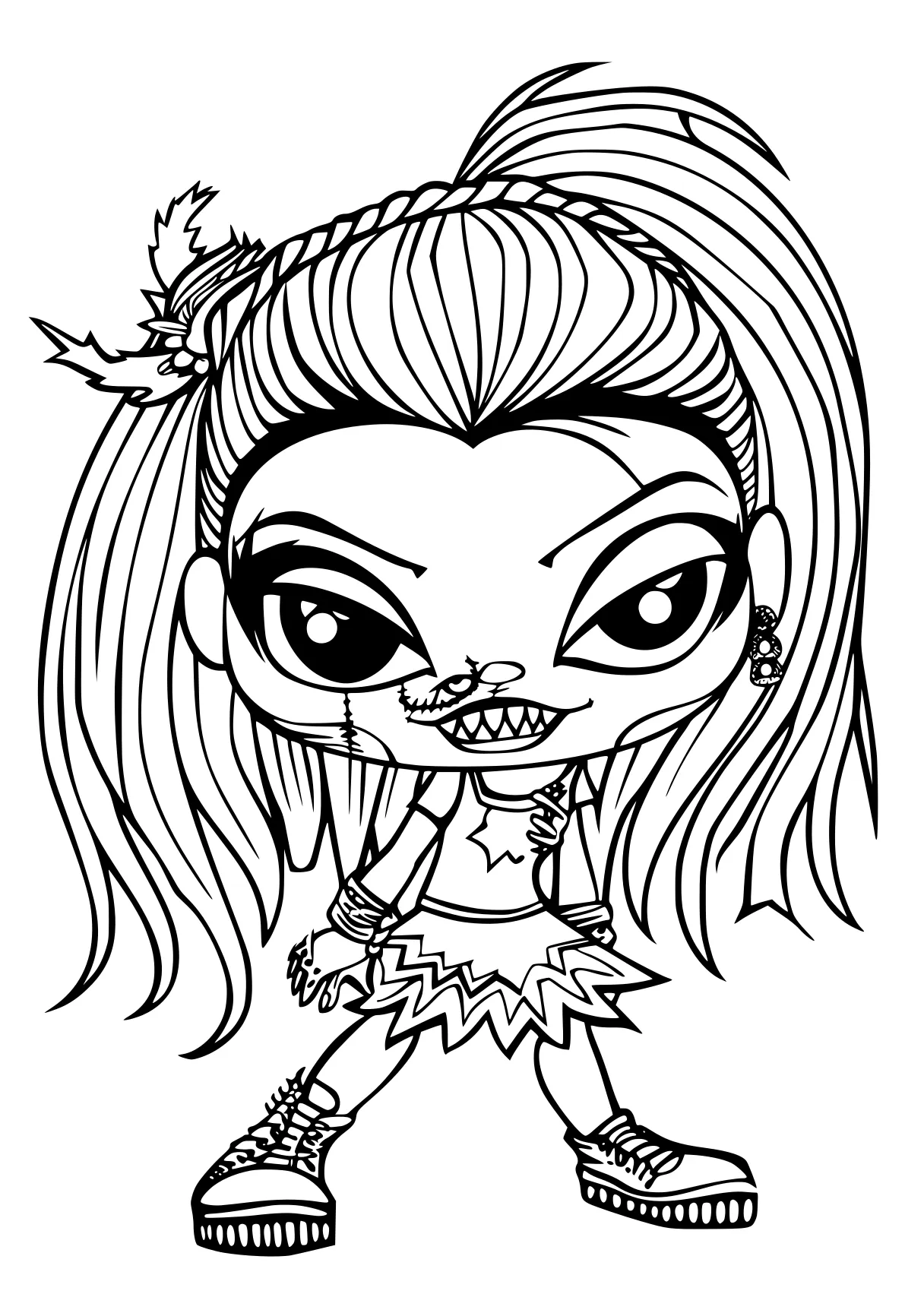 monster high coloring page bratz, chibi, winx, printables, chick, free downloads