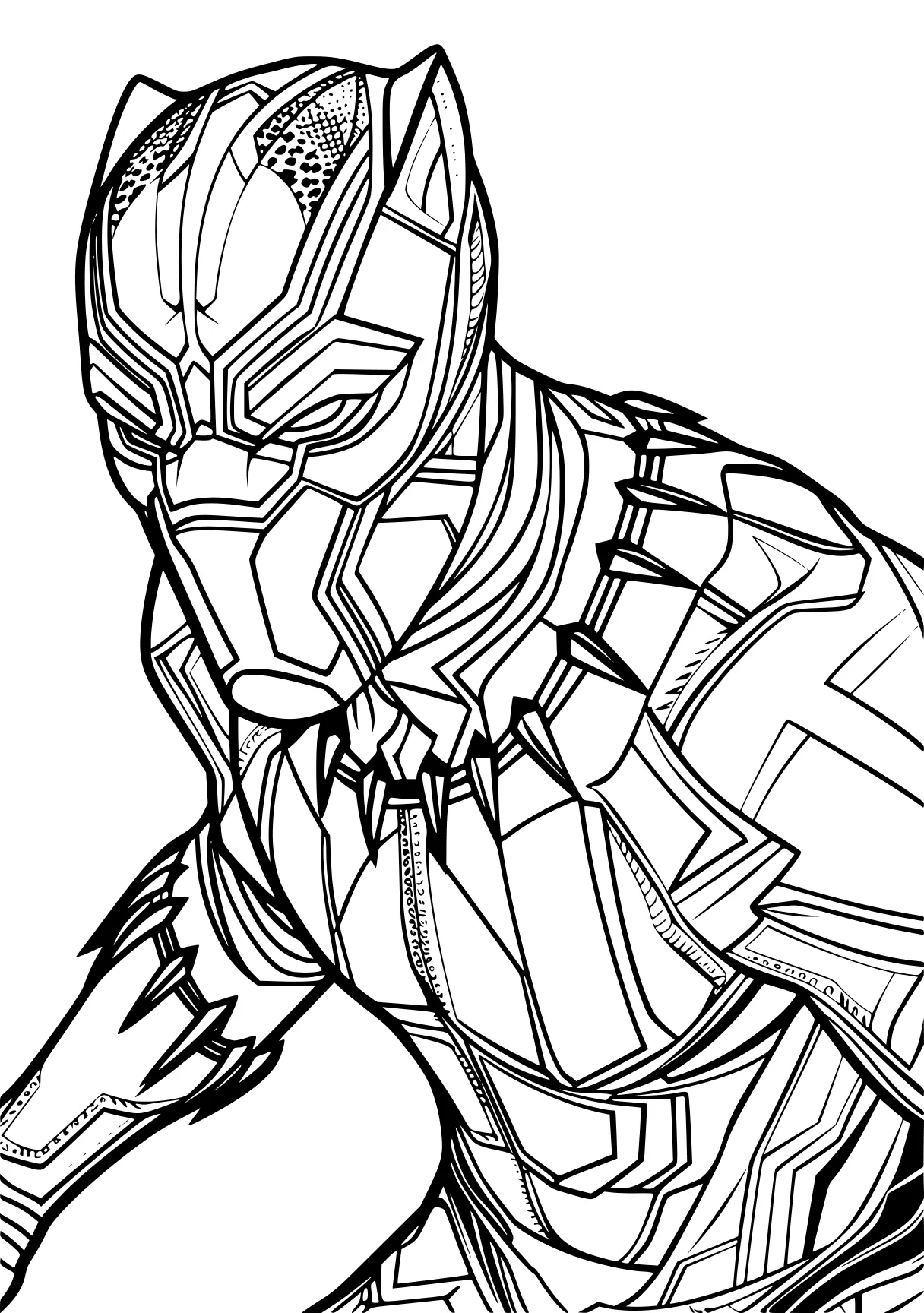 black panther coloring page spidey, ultraman, coloring, preview, pencils, free downloads