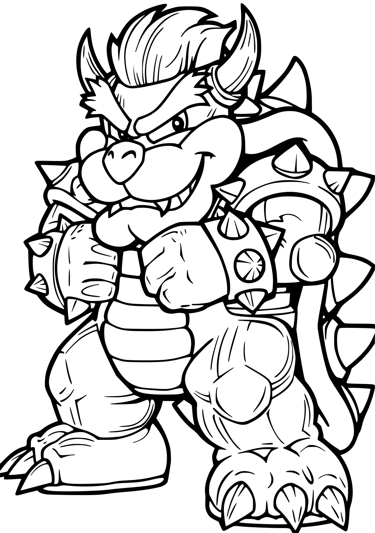 super mario coloring page bowser, coloring, mario, knuckles, brawl, free downloads