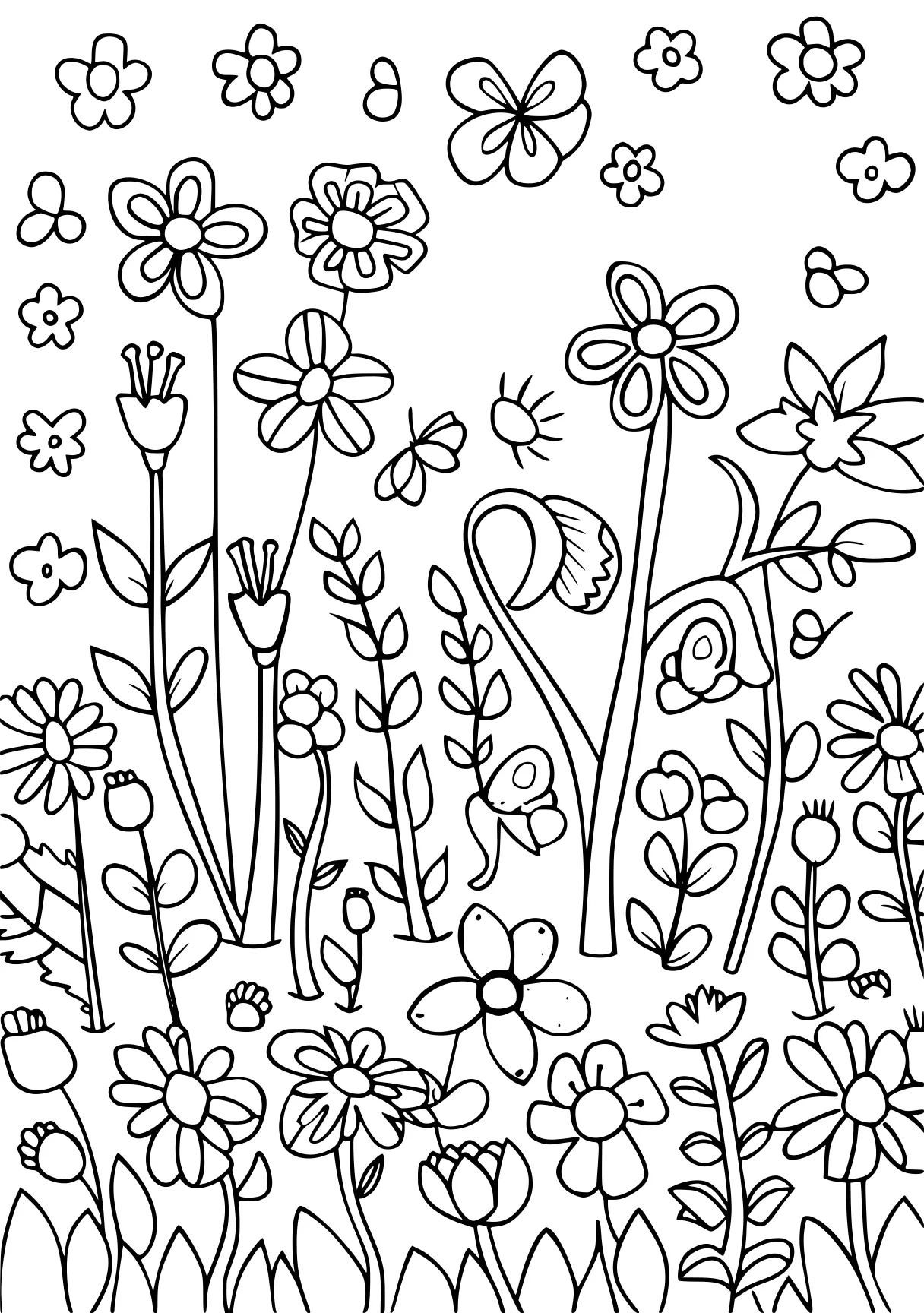 spring coloring sheets, colouring, zentangle, plants, free page downloads