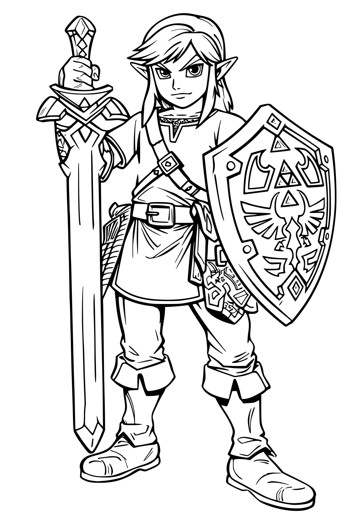 zelda coloring pages link, zelda, rosalina, knight, diana, free page downloads