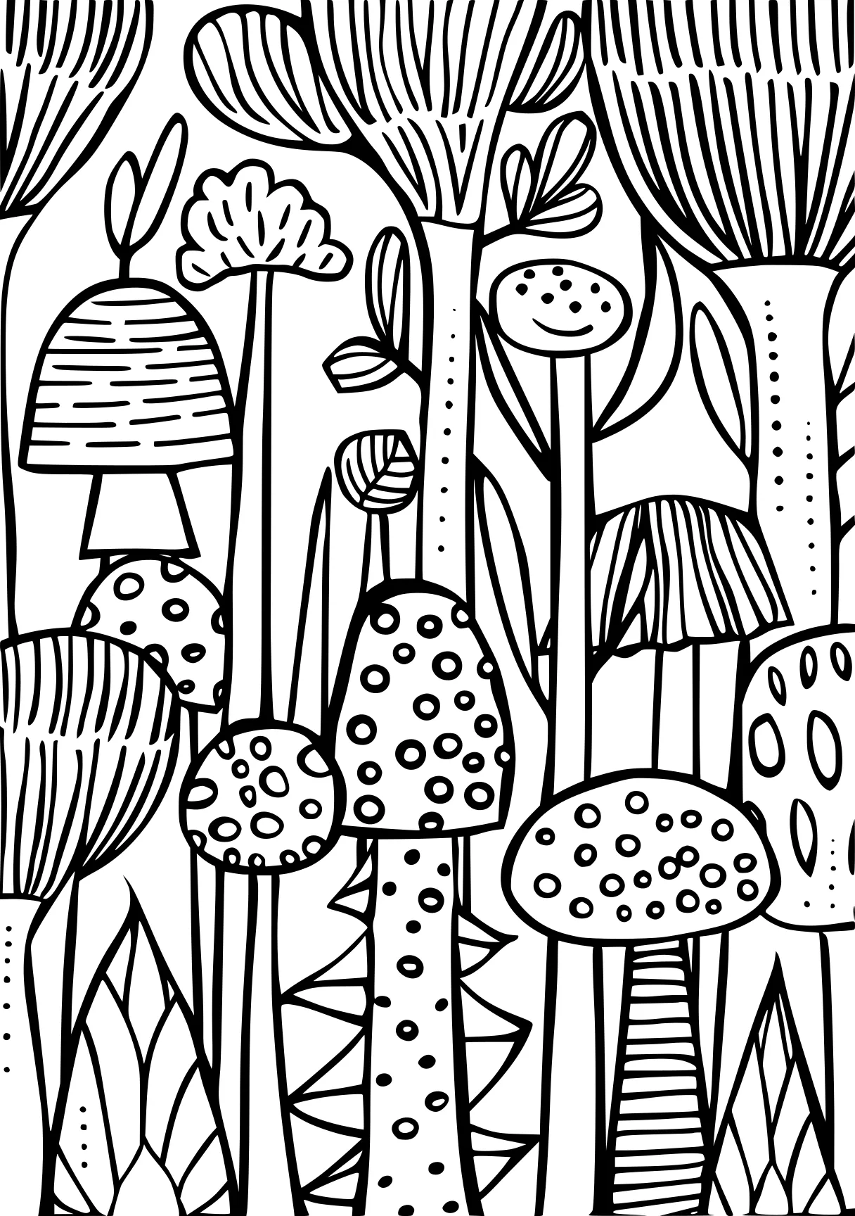 nature coloring pages mushroom, illustrator, colouring, free page downloads