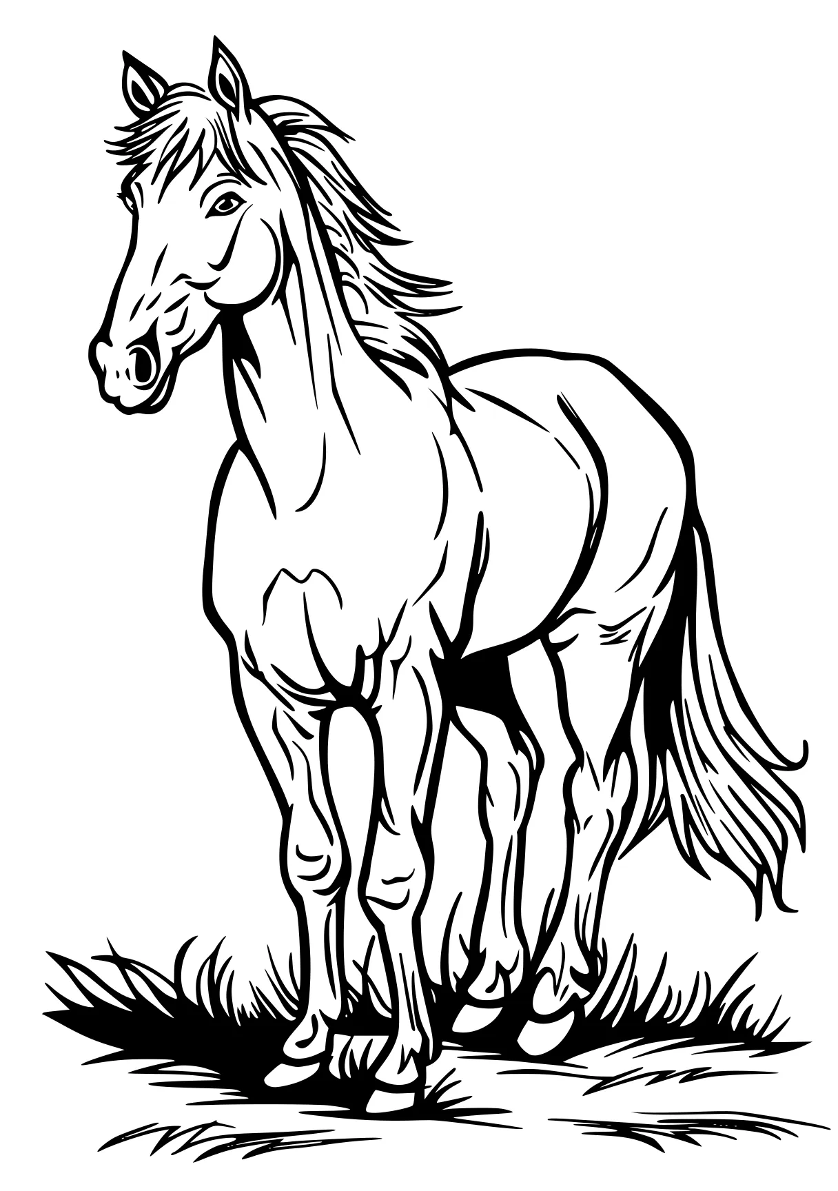 horse printable coloring pages horse, unicorn, pony, pegasus, caticorn, free page downloads