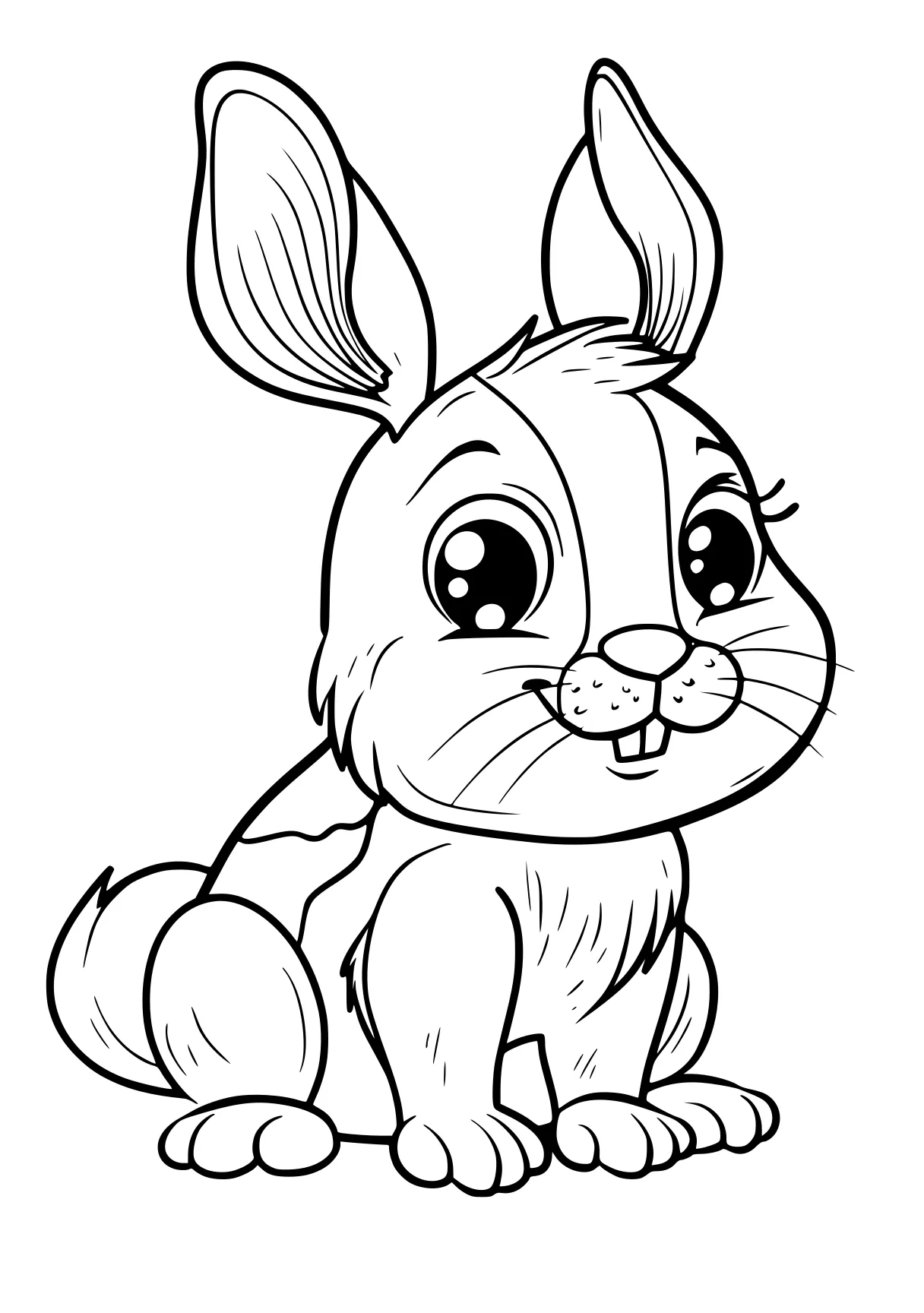 coloring pages cute animals bunny, rabbit, scorbunny, donkey, bunzo, free page downloads