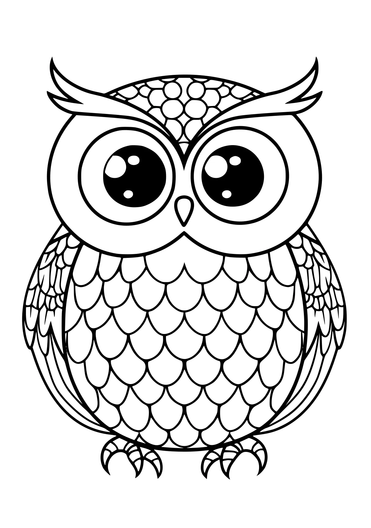 coloring patterns owl, illustrator, printables, free page downloads