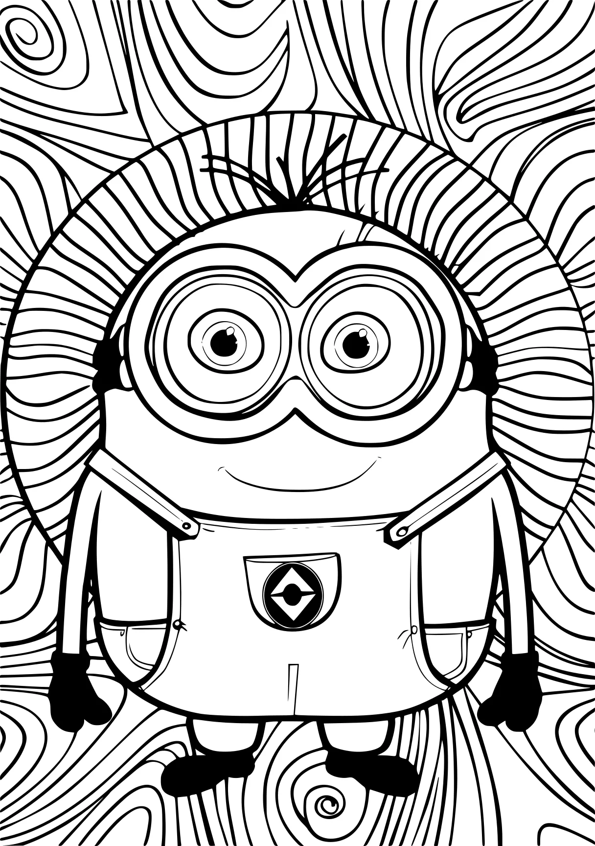 online coloring pages minion, minions, zentangle, free page downloads