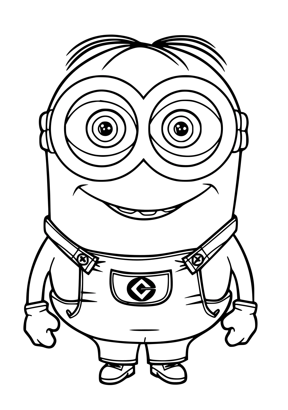 easy to color coloring pages minion, minions, doraemon, pororo, free page downloads