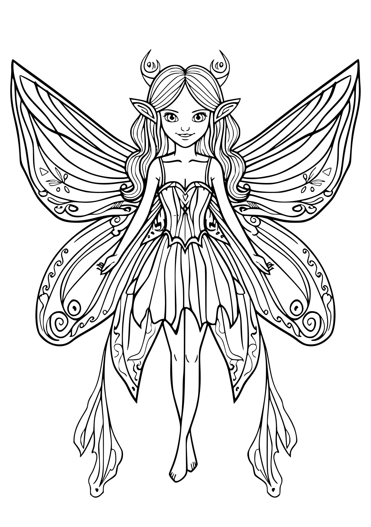 fairy coloring pages fairy, winx, wings, butterfly, free page downloads