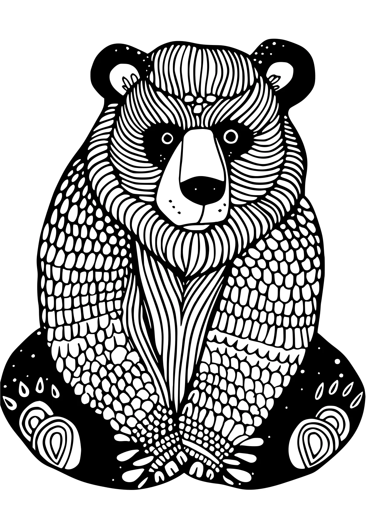 bear coloring pages koala, bear, owl, hedgehog, raccoon, free page downloads