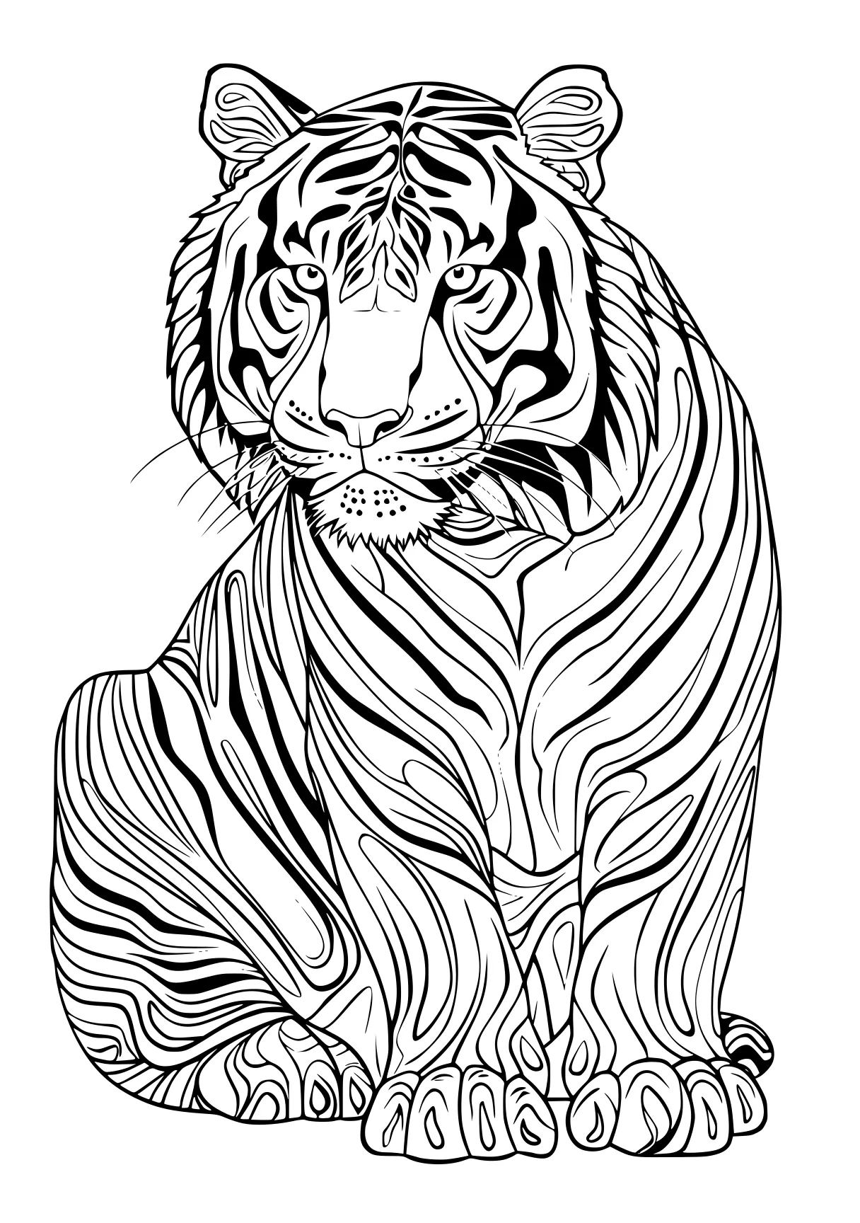 tiger coloring pages tiger, zebra, illustrator, free page downloads