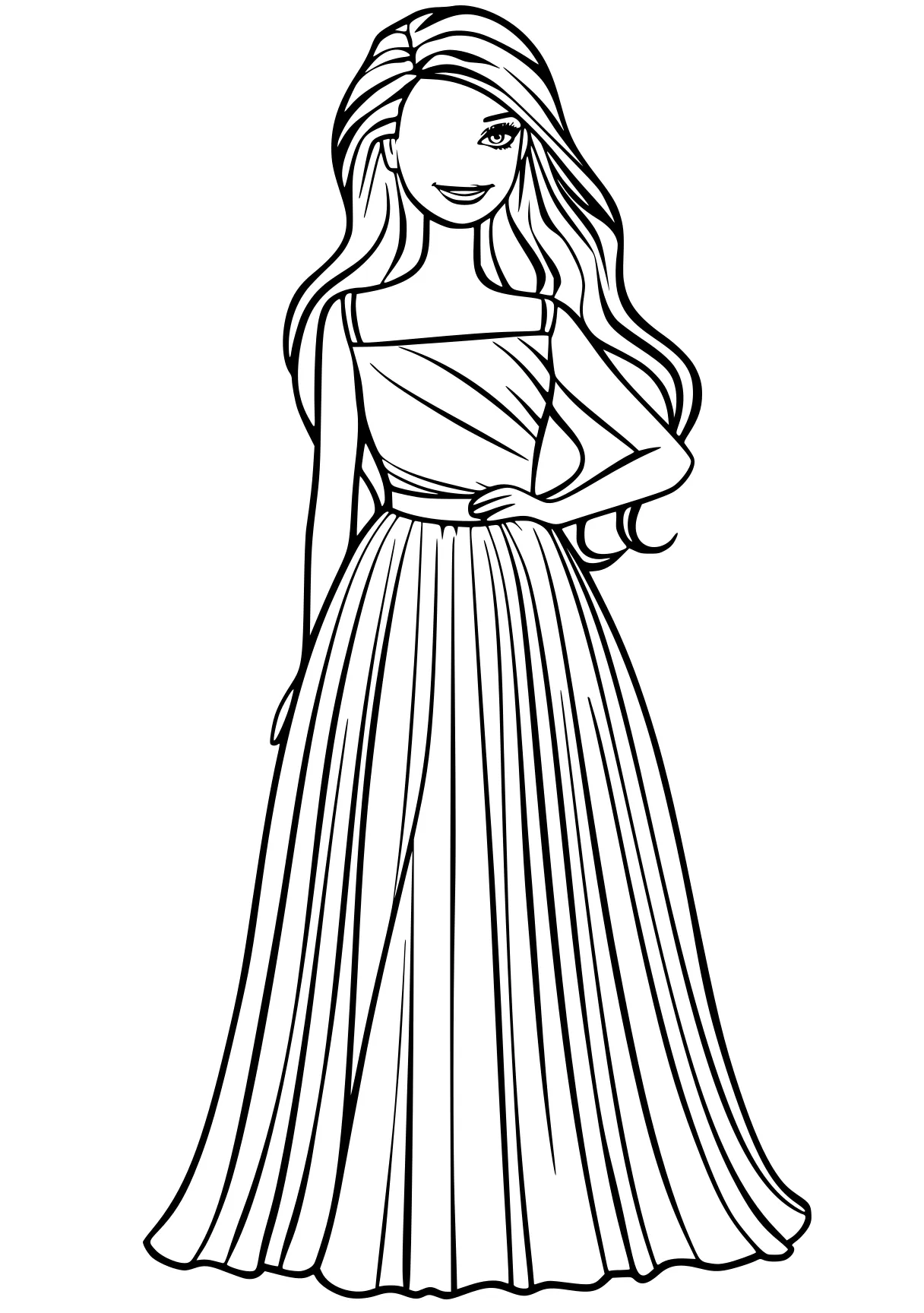 barbie doll coloring pages rapunzel, dresses, lady, free page downloads