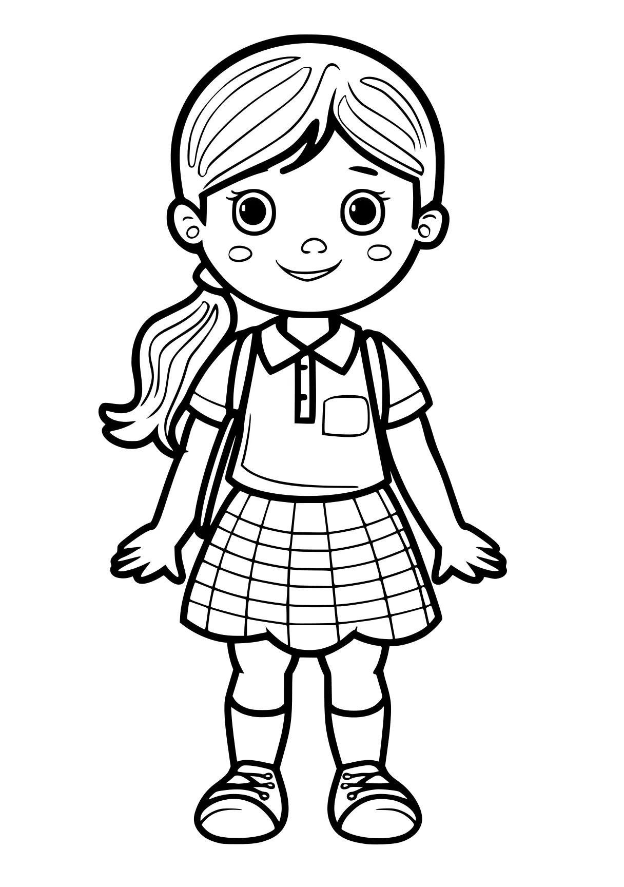 preppy coloring page girl, preschool, pencils, sally, free downloads