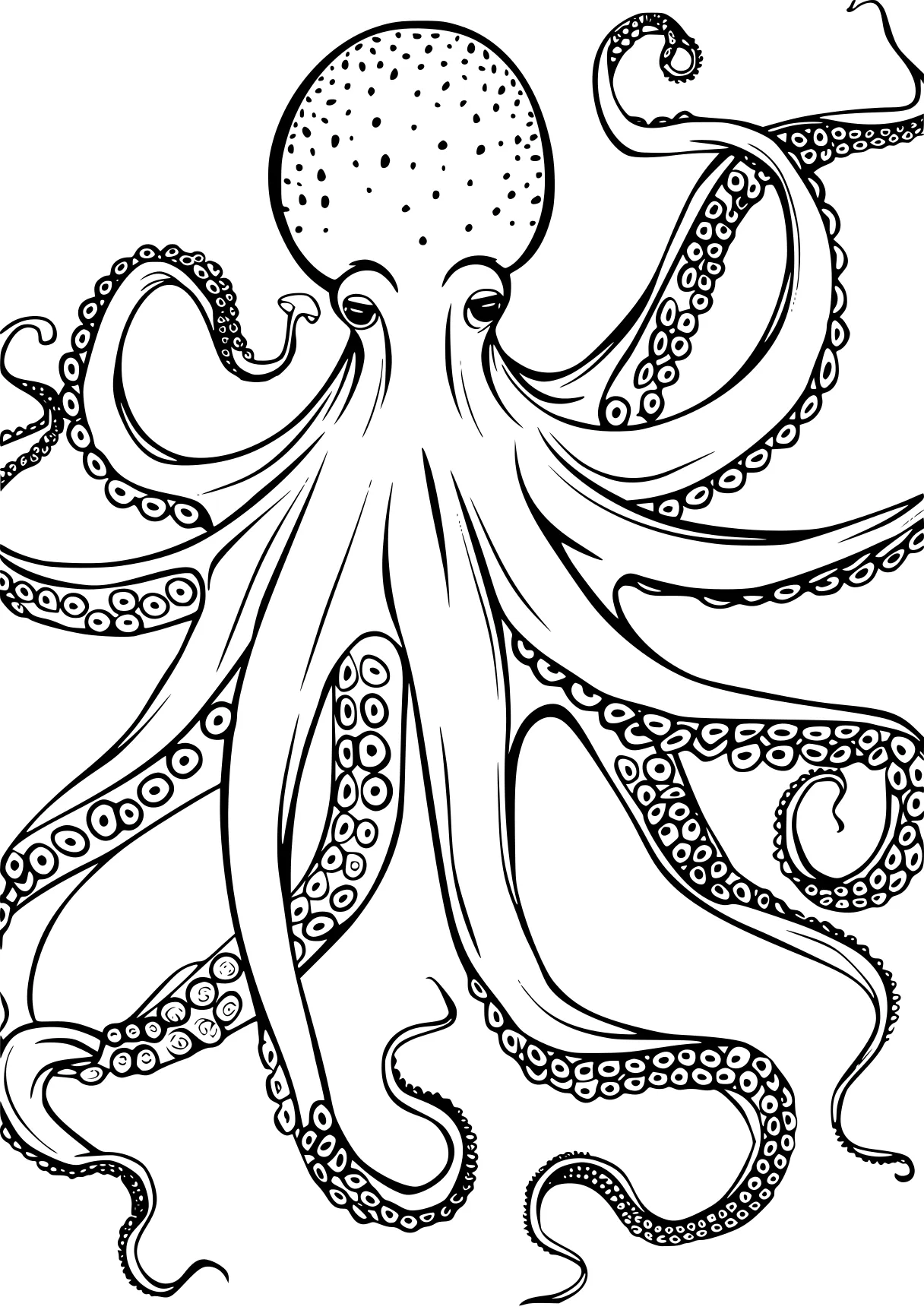 octopus coloring page octopus, illustrator, intricate, free downloads