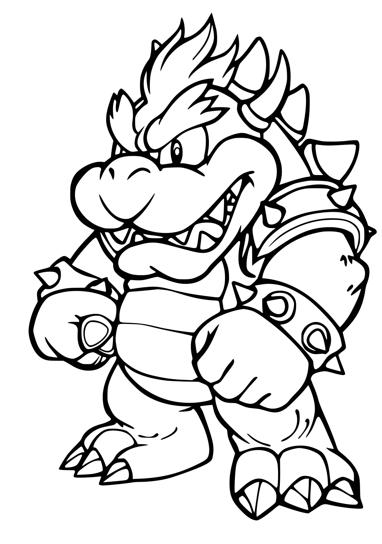 bowser coloring page bowser, yoshi, mario, toad, coloring, free downloads