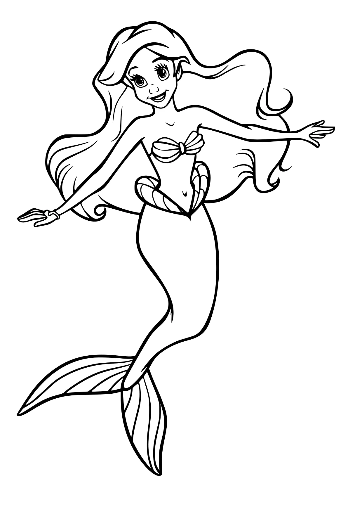 ariel mermaid coloring pages mermaid, ariel, siren, jasmine, free page downloads