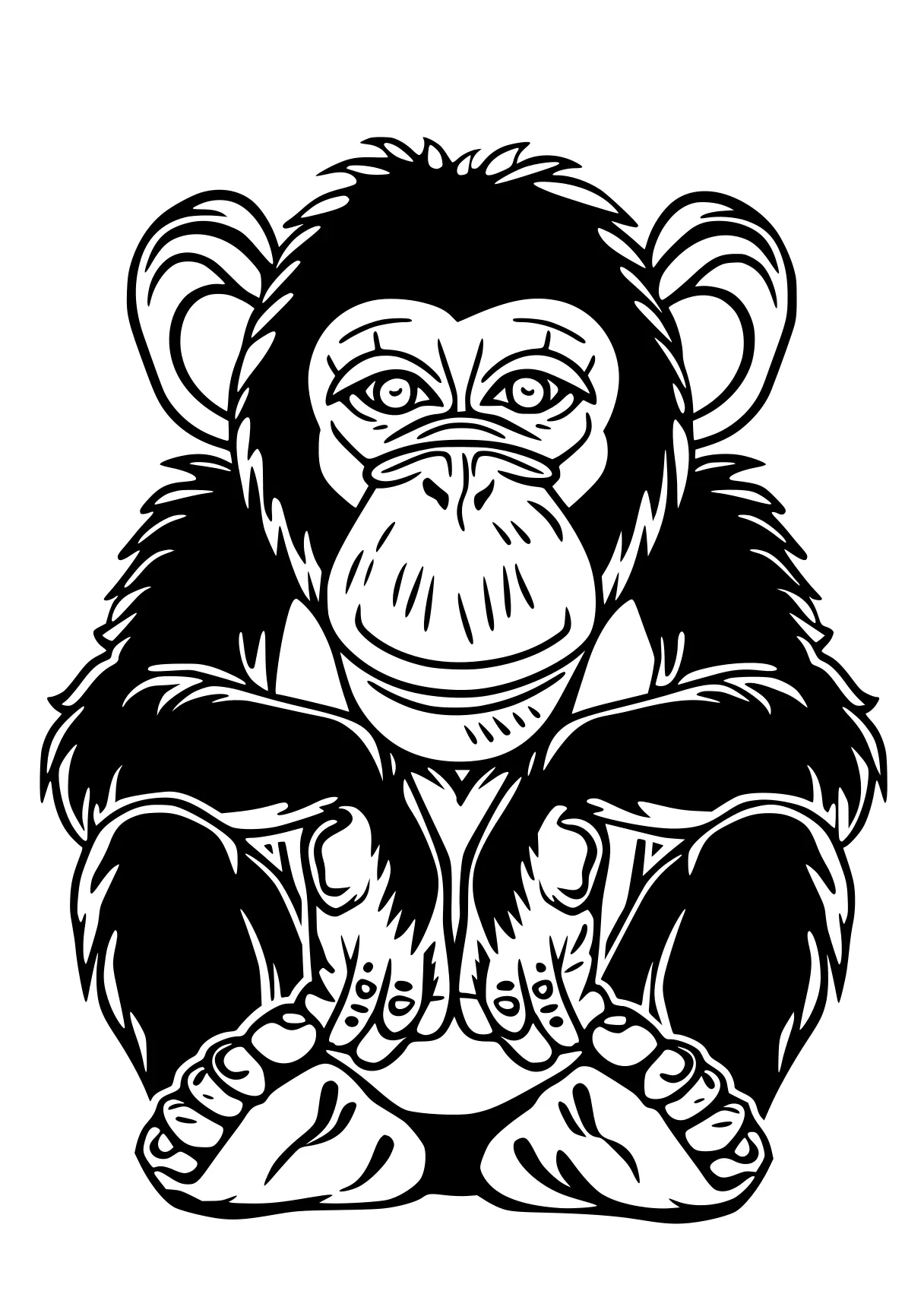 monkey coloring monkey, gorilla, kong, zooba, tanjiro, free page downloads