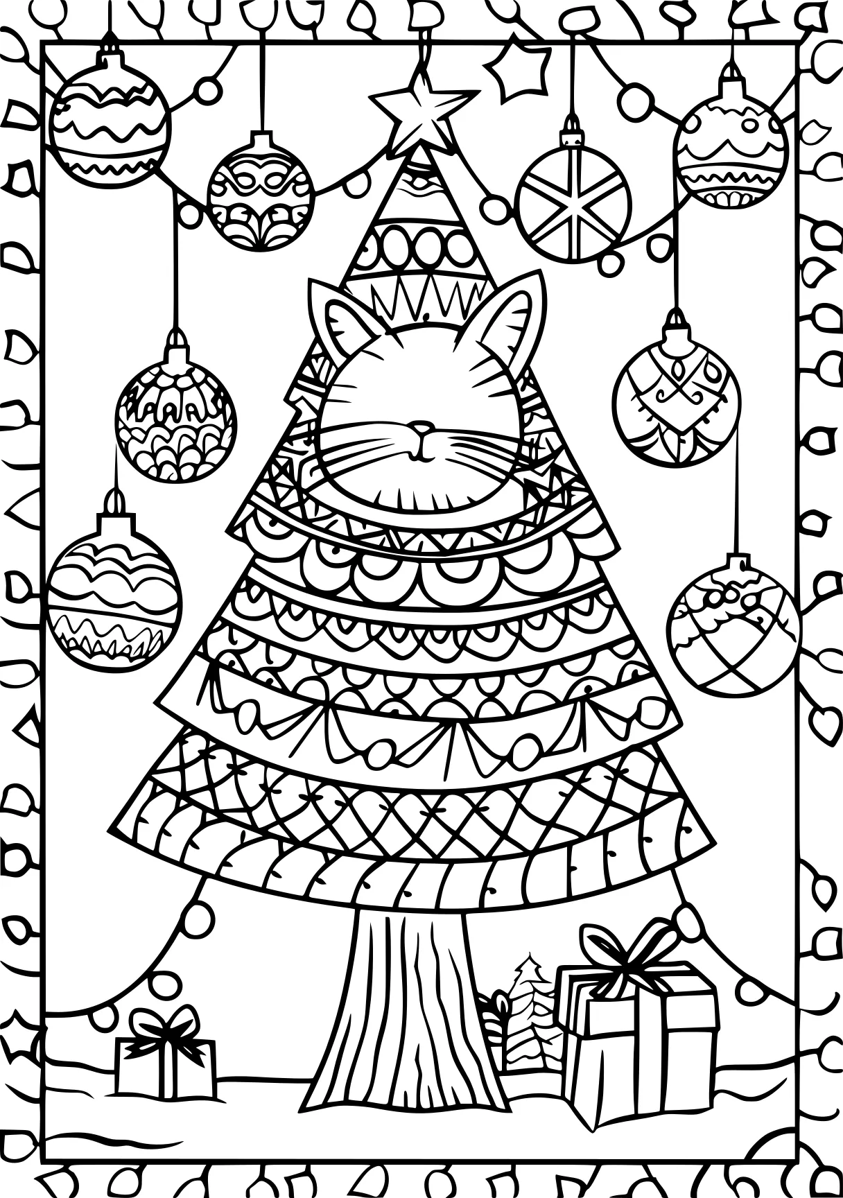 xmas colouring pages, zentangle, ornament, colouring, free coloring page downloads