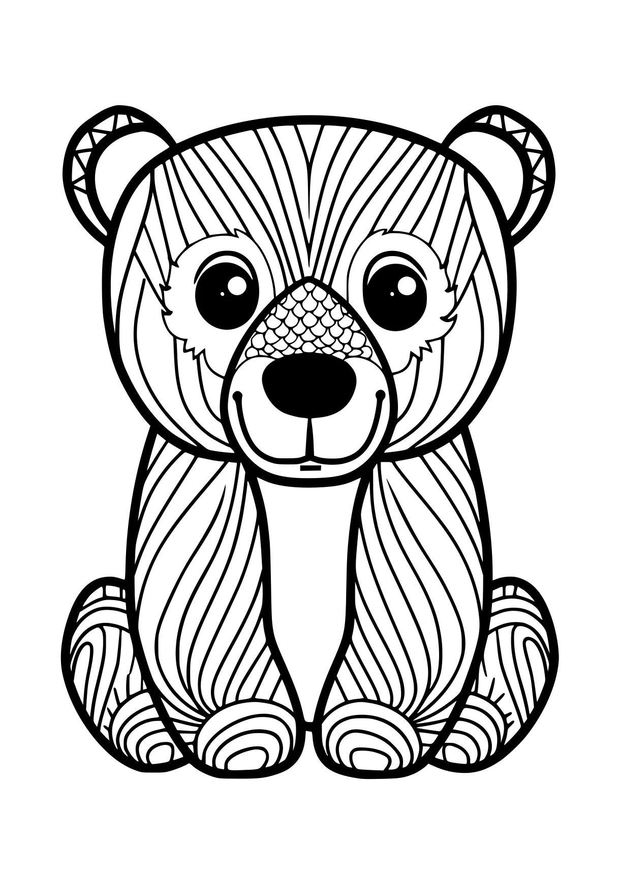 printable animal coloring pages bear, koala, winnie, free page downloads