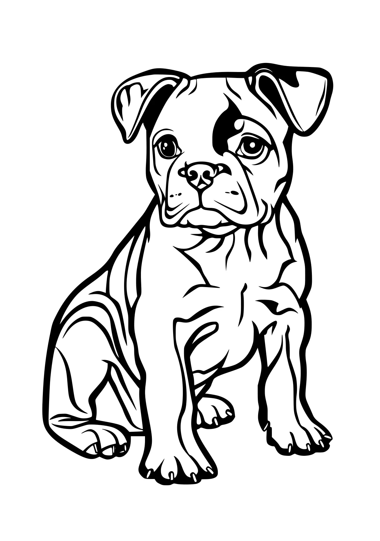 dog coloring pages bulldog, puppy, pitbull, pug, bruno, free page downloads