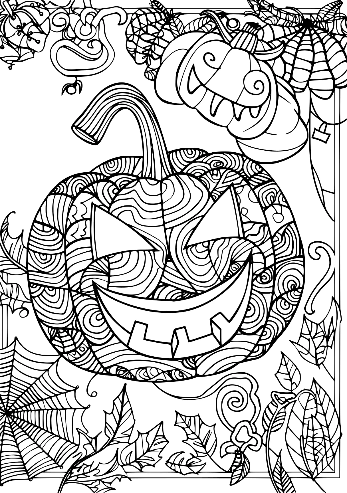 halloween coloring pages, zentangle, ornament, colouring, free page downloads