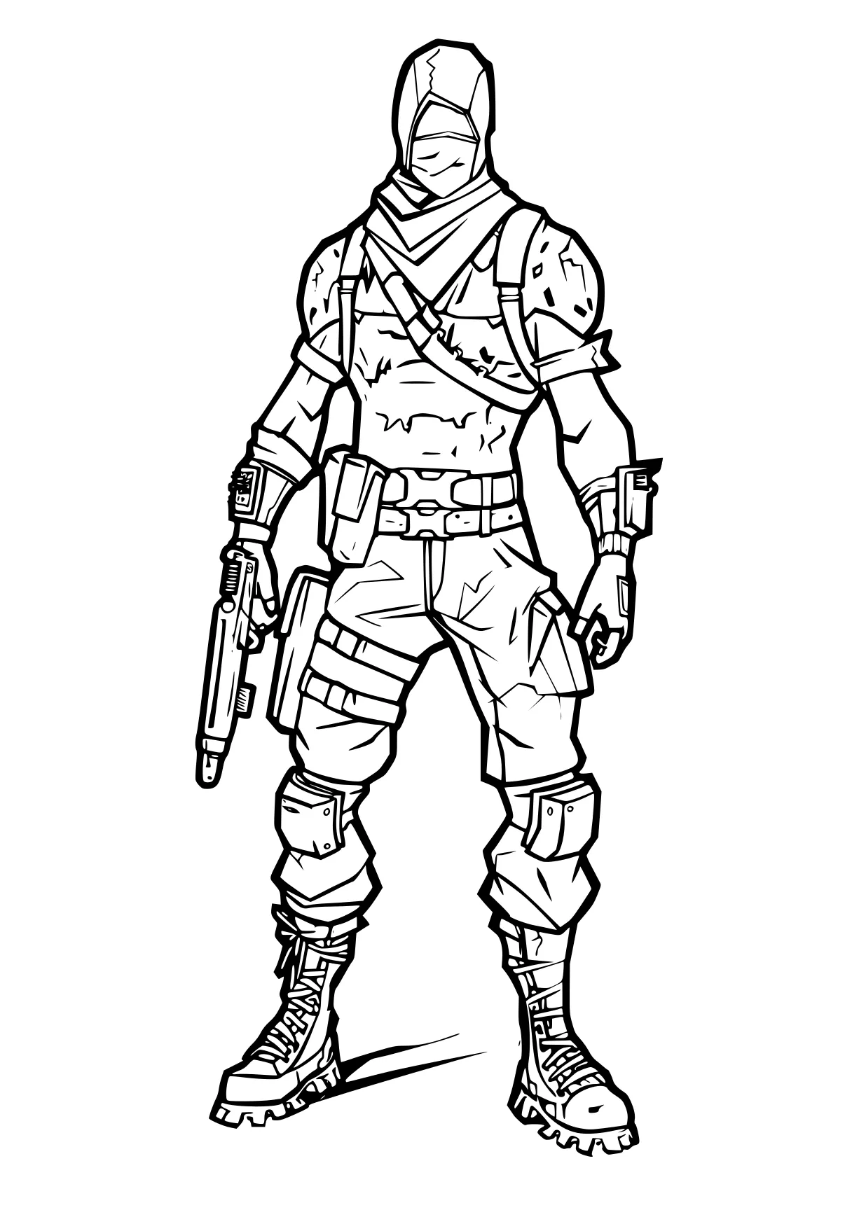 fortnite coloring page soldier, ranger, kakashi, hunter, guard, free downloads