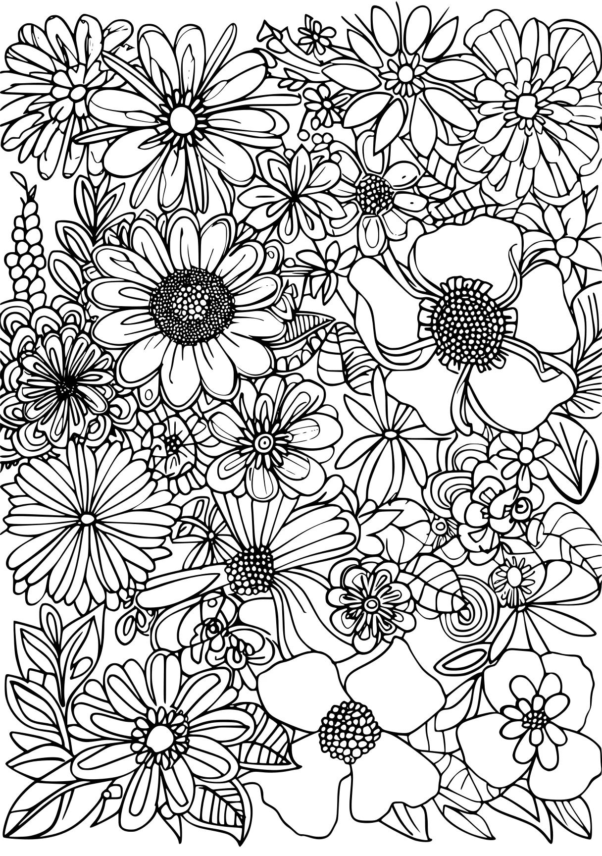 coloring pages for adults flowers zentangle, floral, pattern, free page downloads