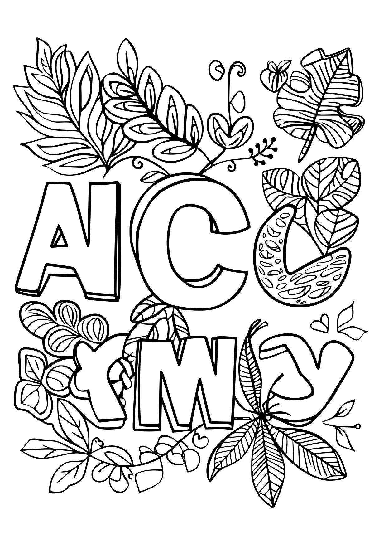 abc coloring pages acorn, printable, abc, free page downloads