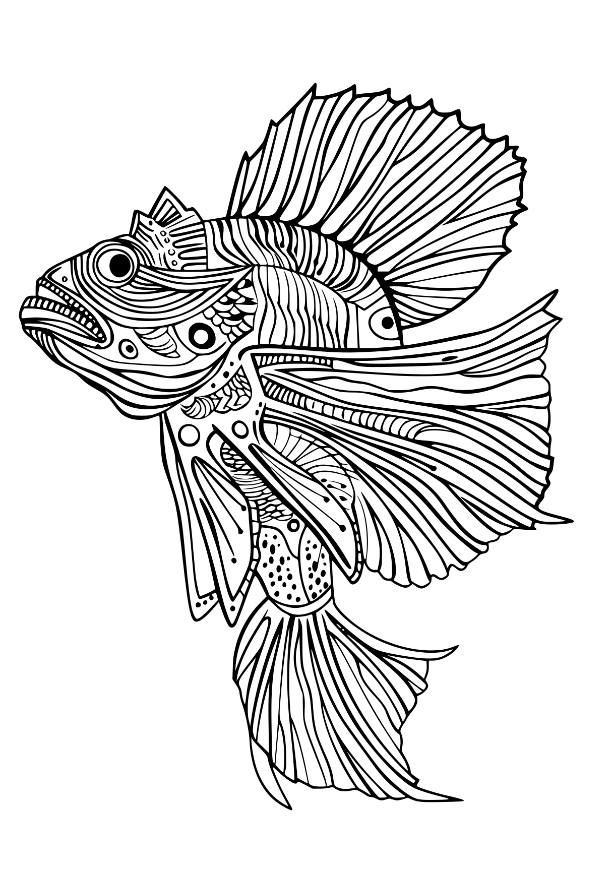 fish coloring pages fish, guppies, nemo, free page downloads