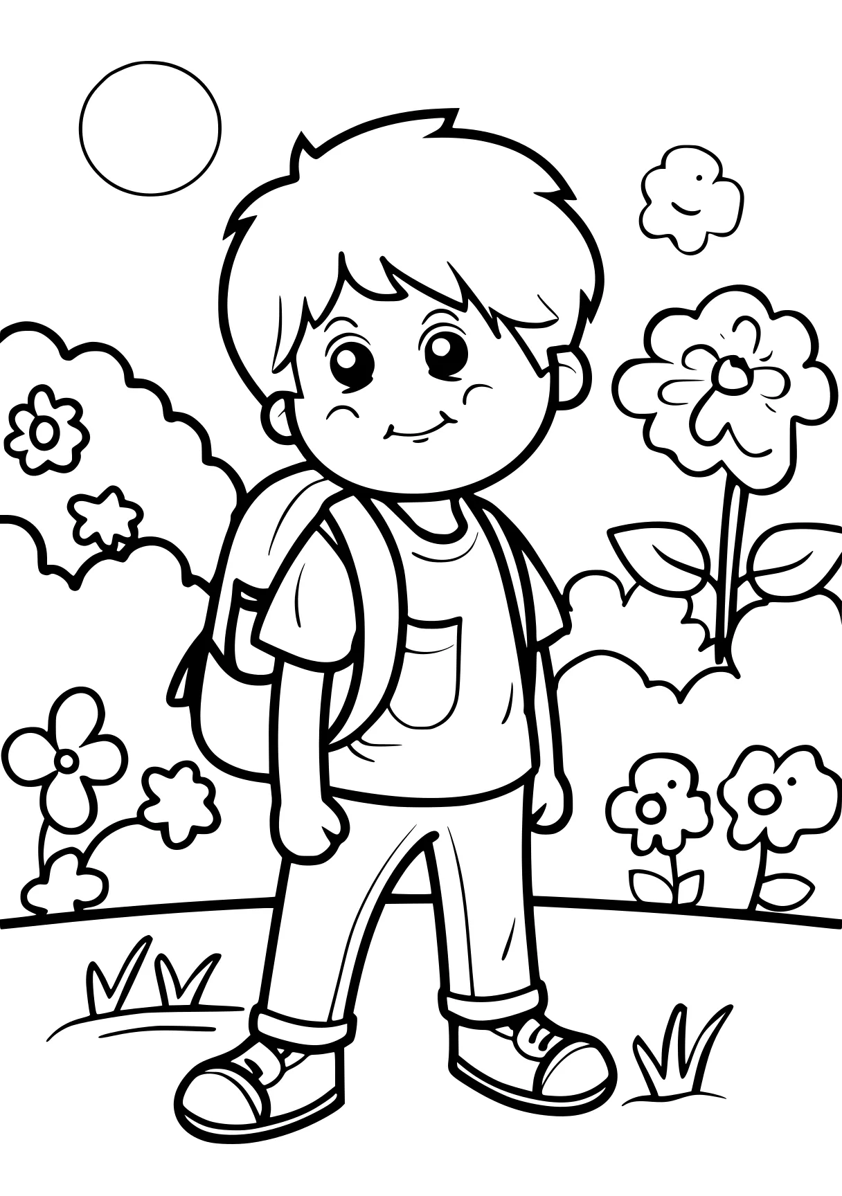 coloring pages printable free, backpack, preschool, illustrator, page downloads