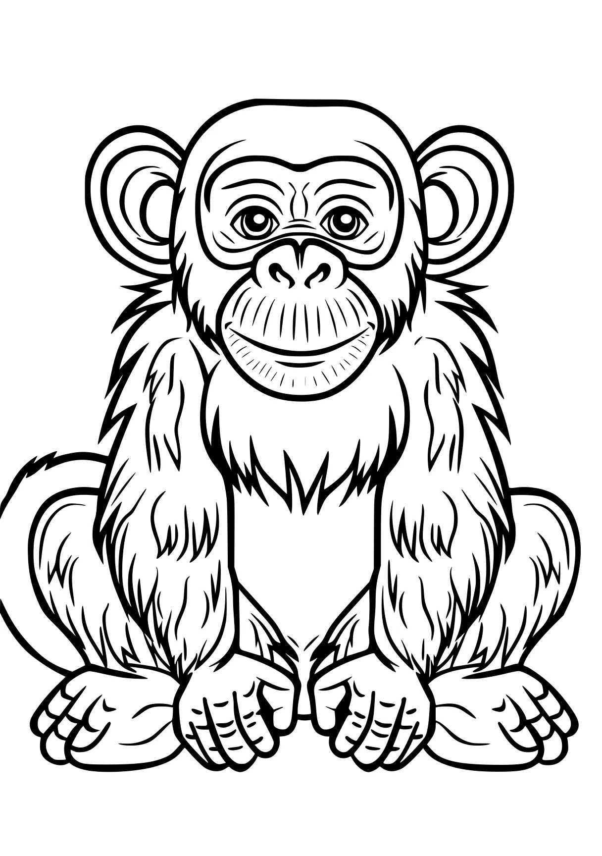 monkey coloring monkey, gorilla, kong, free page downloads