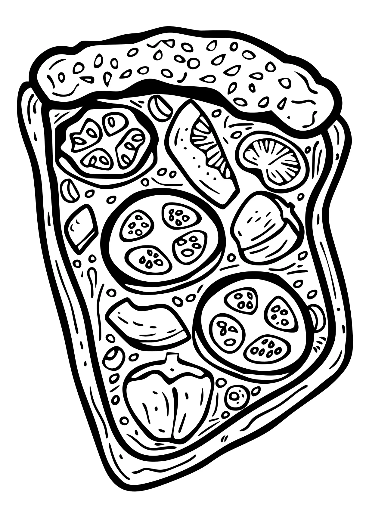 food coloring pages vegetable, pizza, foods, vegetables, food, free page downloads