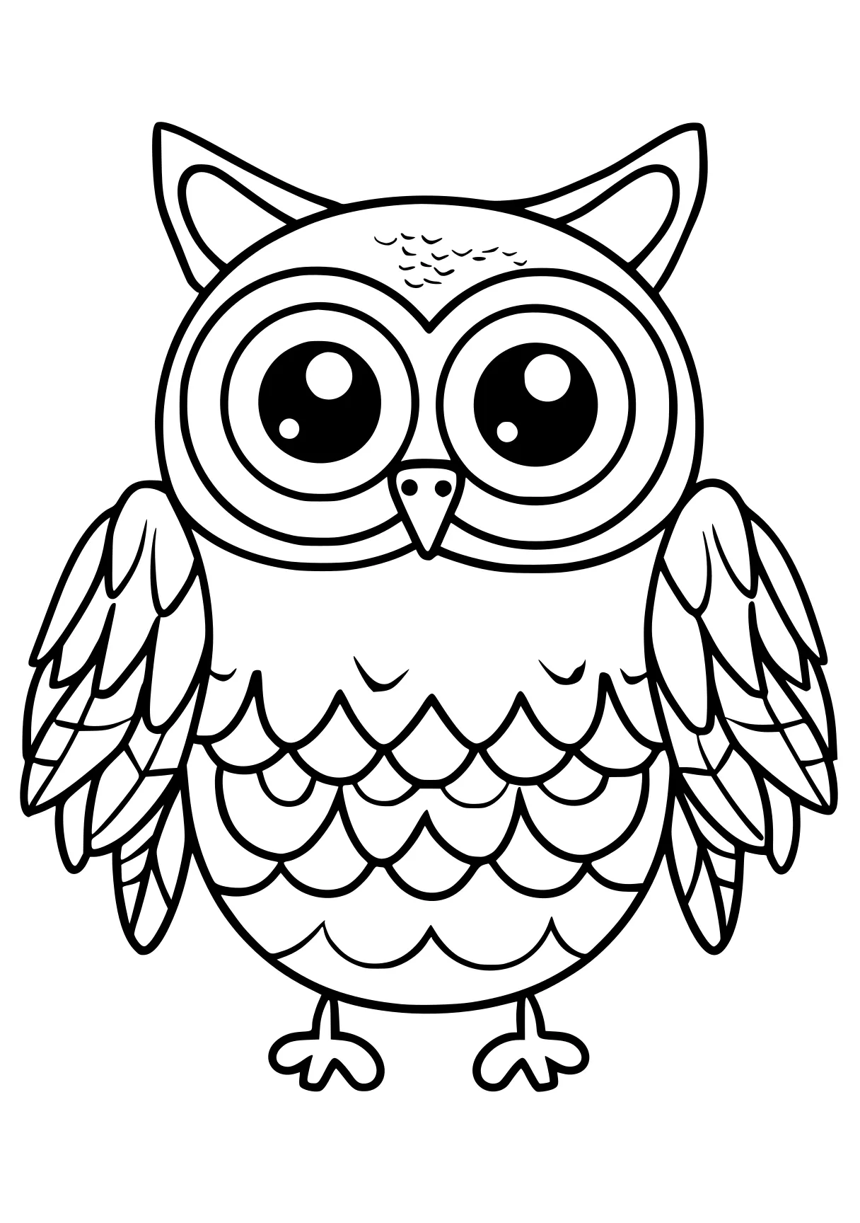 animal pictures to color owl, illustrator, printables, free coloring page downloads