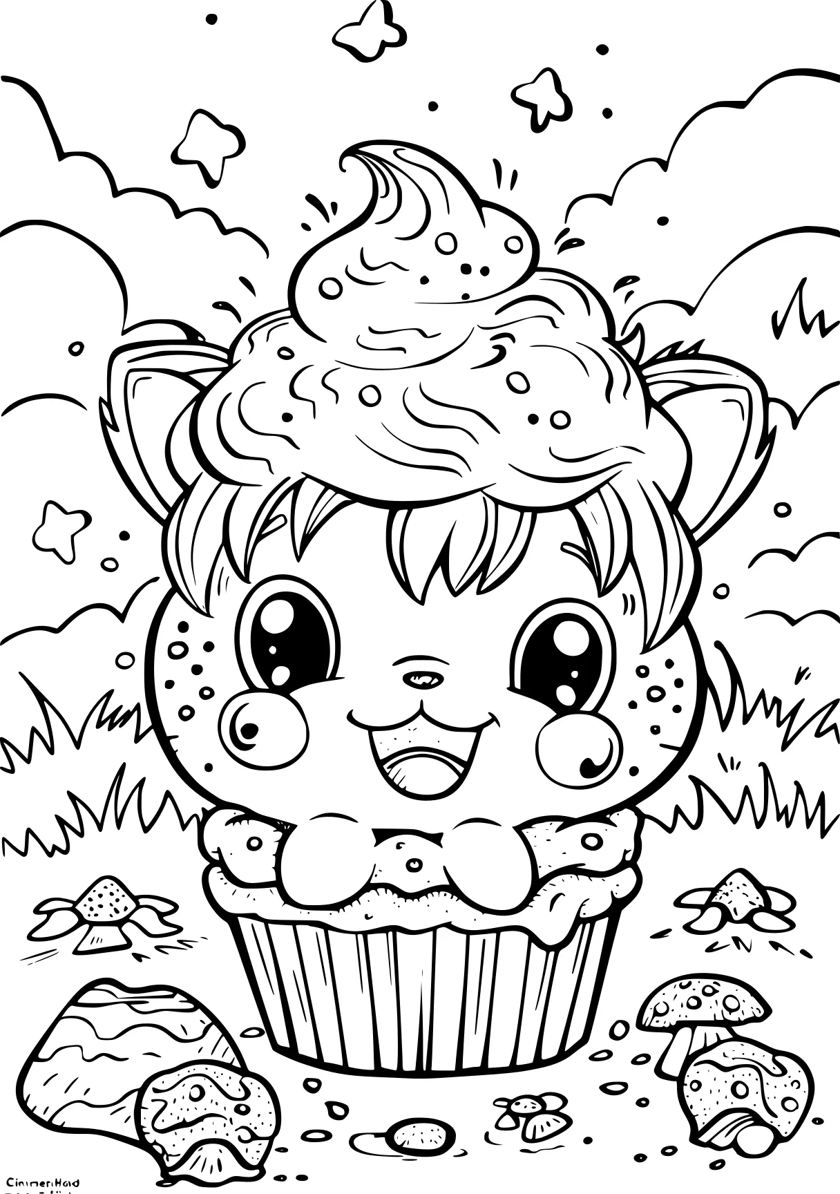 cinnamoroll coloring pages cupcake, cinnamoroll, shopkins, molang, cookie, free page downloads