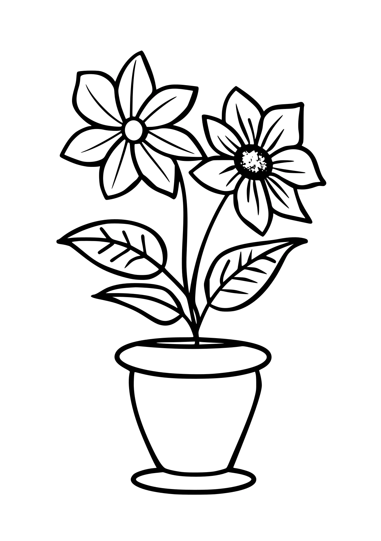 color by number coloring pages plant, flower, plants, free page downloads