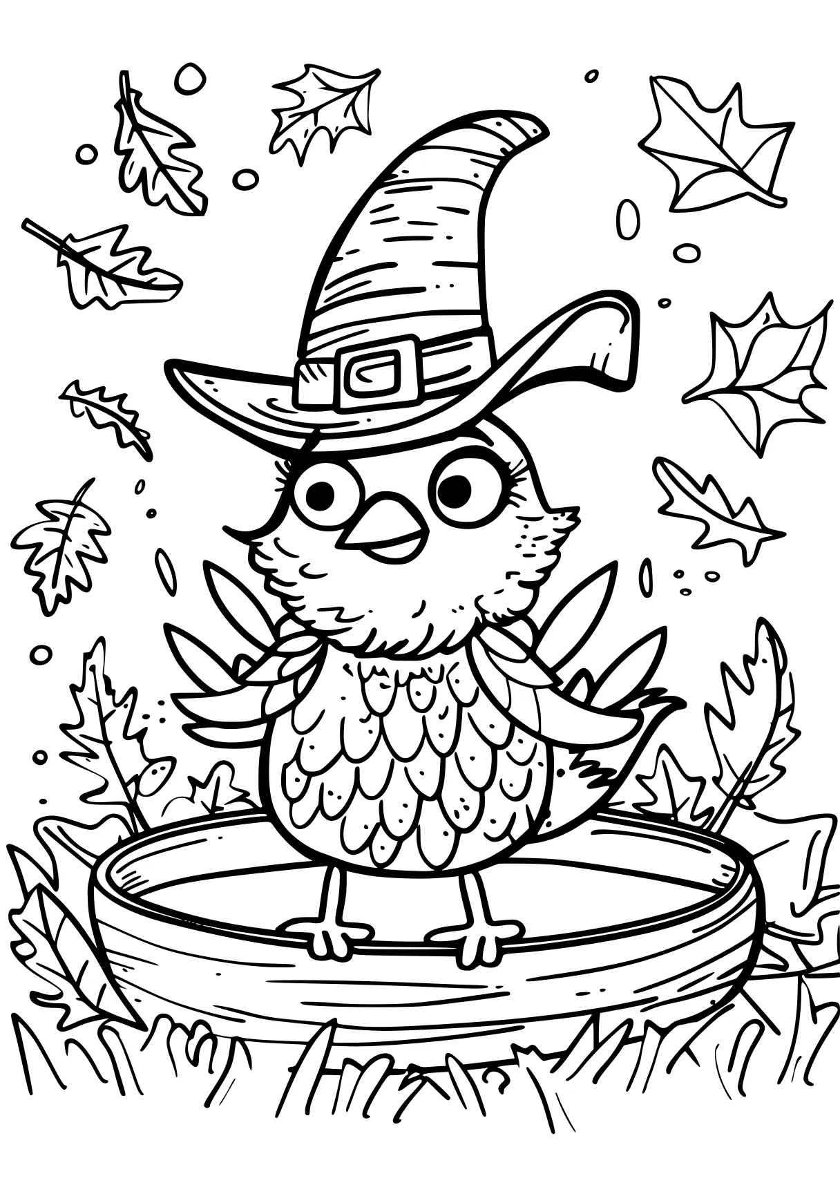 thanksgiving coloring pages owl, witchy, hedgehog, free page downloads