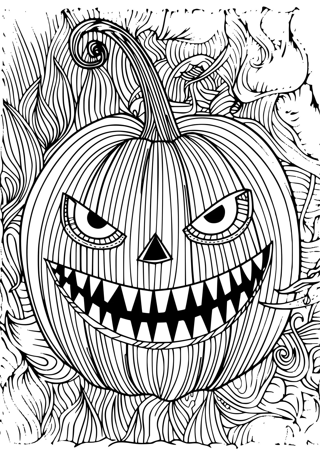 funny adult coloring pages pumpkin, halloween, zentangle, free page downloads