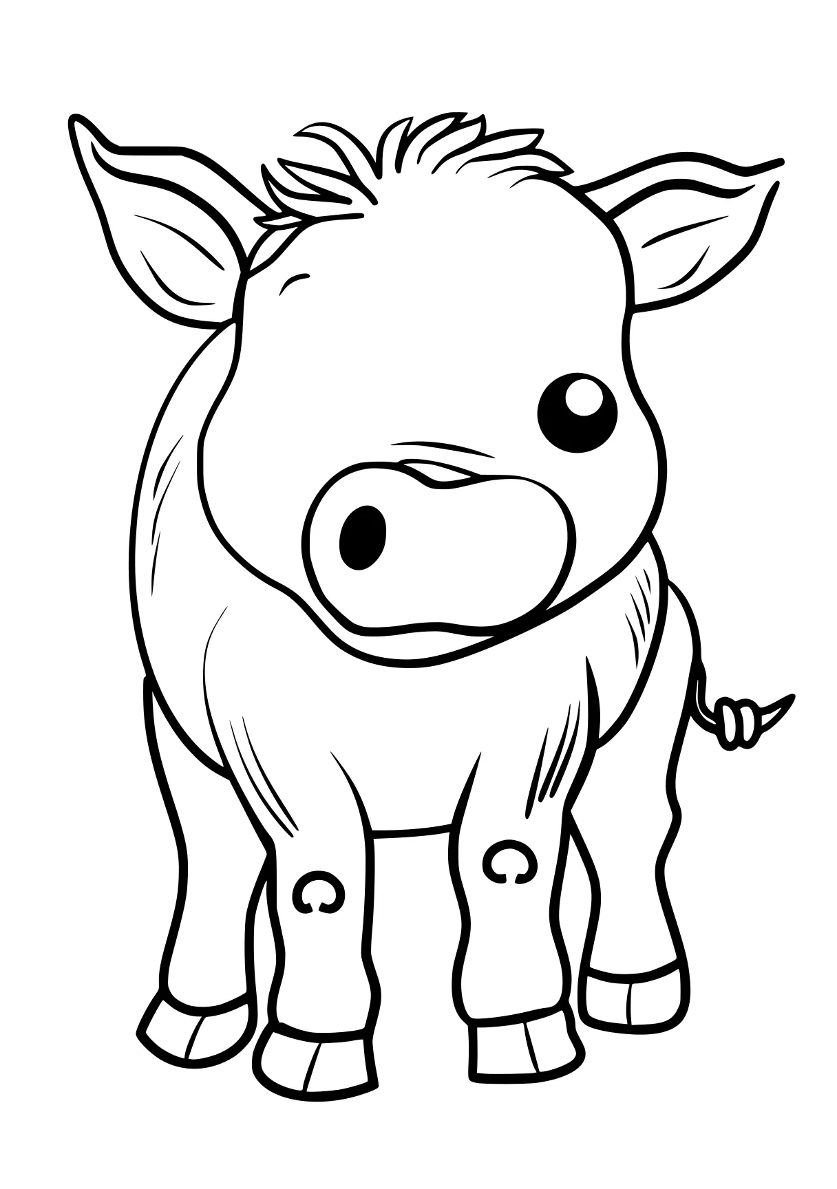 animal pictures to color cow, pig, rhino, piglet, piggy, free coloring page downloads