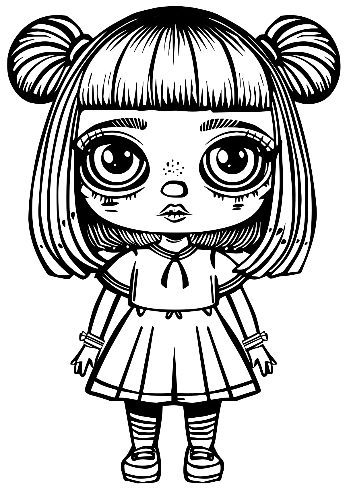 lol doll coloring pages chibi, cinnamoroll, kuromi, doll, dora, free page downloads