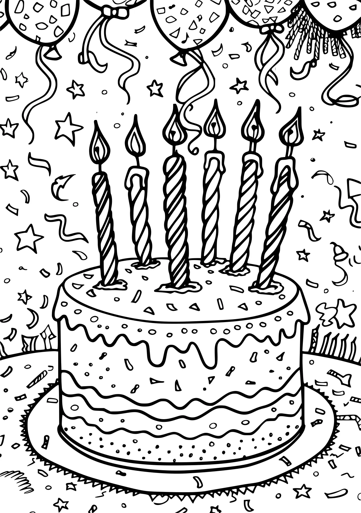 birthday coloring sheets, birthday, cake, printables, free page downloads