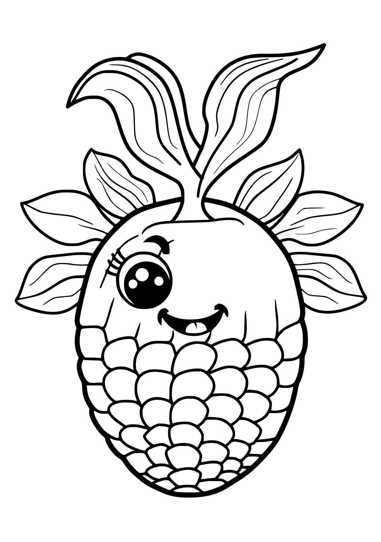 printable coloring pages pineapple, zentangle, acorn, molang, corn, free page downloads