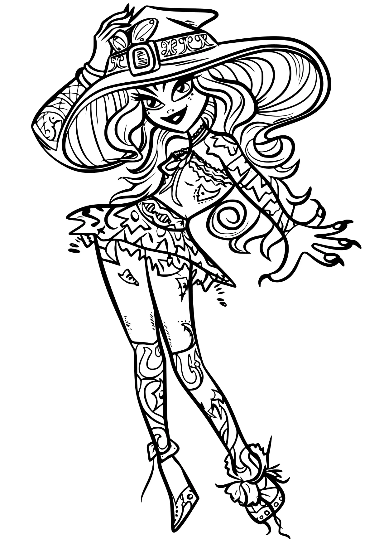 monster high coloring book witchy, winx, zentangle, sailor, witch, free page downloads